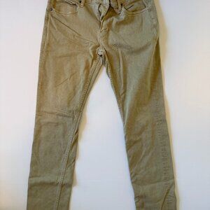 Paige Lennox Slim Jeans Size 32 Khaki Tan